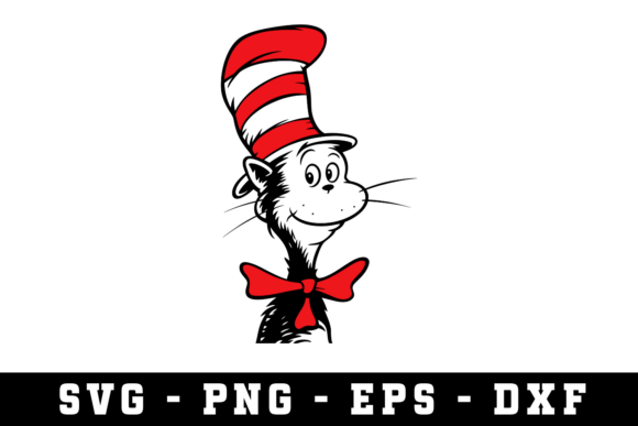 Cat in the Hat Svg Cut Files for Crafts and Graphics