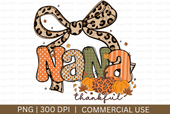 Fall Thankful Nana PNG for Graphics and Crafts