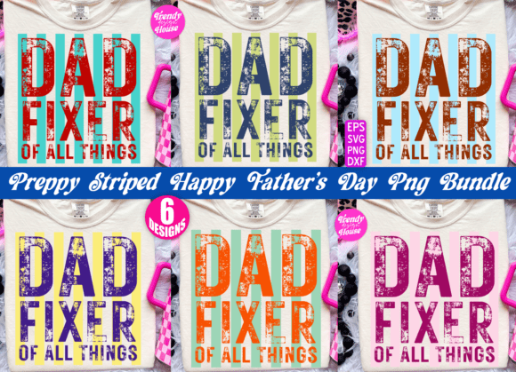 Preppy Funny Father’s Day PNG Bundle for Graphics and T-Shirt Designs