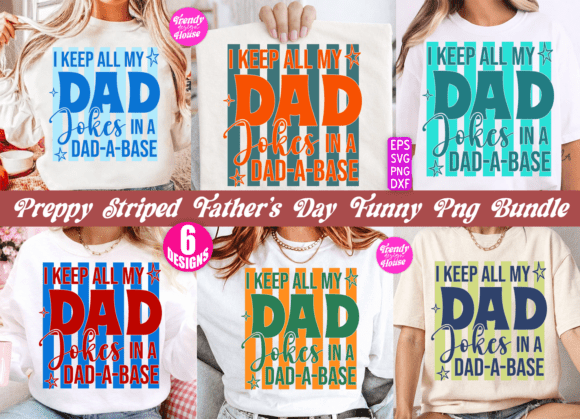 Preppy Striped Funny Father Graphics for T-Shirt Designs