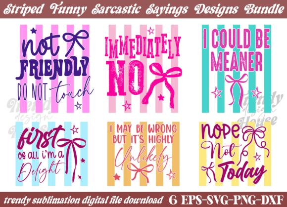 Quirky Sassy T-Shirt Graphics Bundle