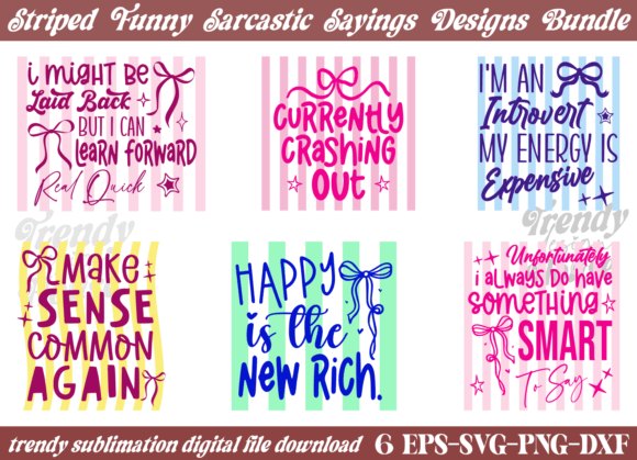 Striped Sarcastic Sayings Graphics for T-Shirt Designs