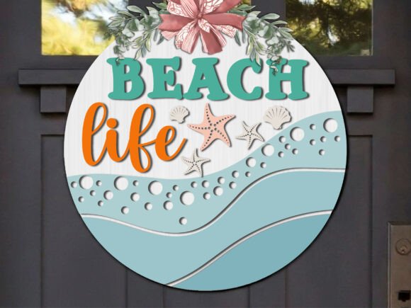 Summer Beach Life Starfish Sign SVG – Graphics for Crafts